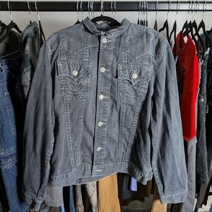 CRAZY True Religion custom-dyed denim jacket